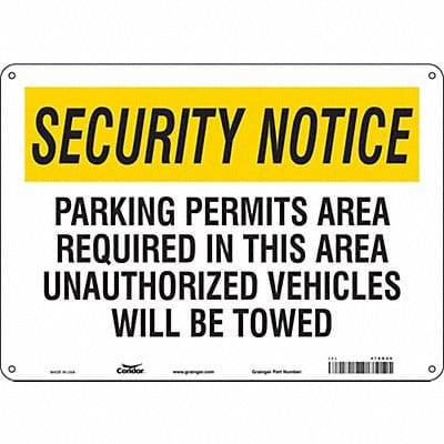 Safety Sign 10 inx14 in Aluminum