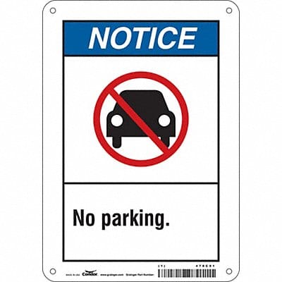 No Parking Sign 10 x 7