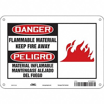 Safety Sign 7 in x 10 in Aluminum