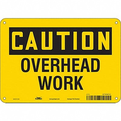 J6964 Safety Sign 7 in x 10 in Aluminum