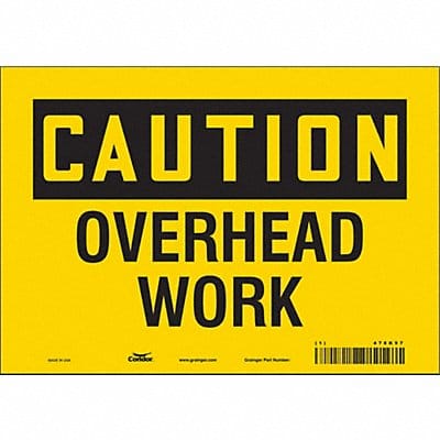 J6964 Safety Sign 7 inx10 in Vinyl