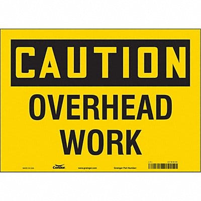 J6964 Safety Sign 10 in x 14 in Vinyl