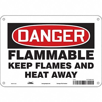 Safety Sign 7 in x 10 in Aluminum