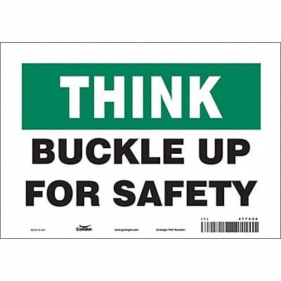 Safety Sign 7 inx10 in Vinyl