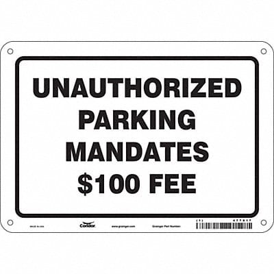 Unauthorized Vehicles Parking Sign 7x10