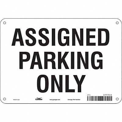 Assigned Parking Sign White 7 x 10