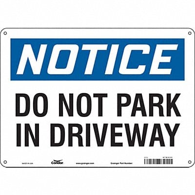 Safety Sign 10 inx14 in Aluminum