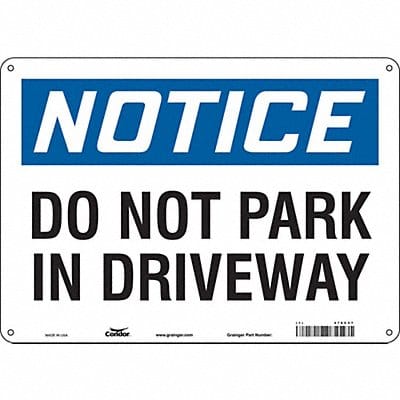 Safety Sign 10 inx14 in Polyethylene