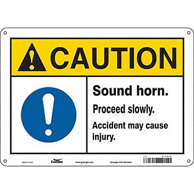 Safety Sign 7 in x 10 in Polyethylene