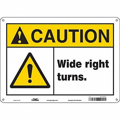 Safety Sign 10 inx14 in Vinyl