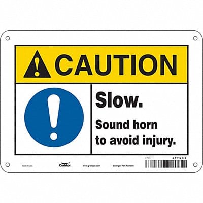 Safety Sign 7 inx10 in Polyethylene