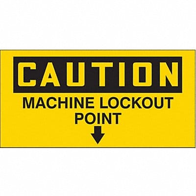 Safety Sign 2.25in x 4.5in Vinyl PK2