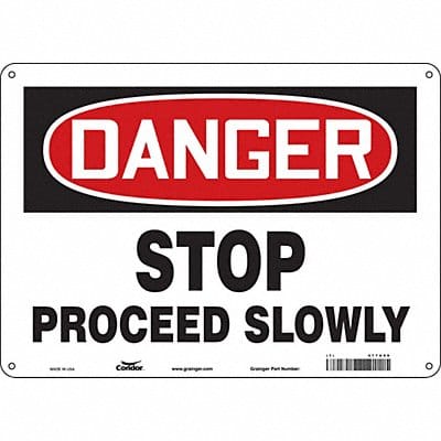 Safety Sign 10 in x 14 in Aluminum