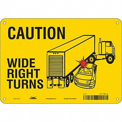 K1511 Traffic Sign 7 in x 10 in Aluminum