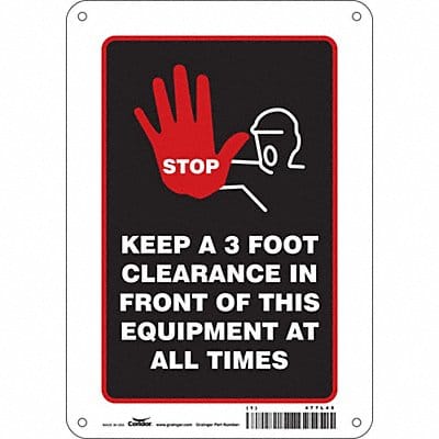 Safety Sign 10 inx7 in Polyethylene