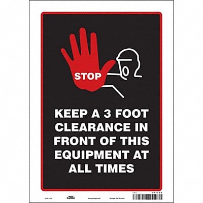 Safety Sign 14 in x 10 in Vinyl