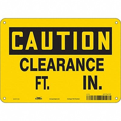 Safety Sign 7 inx10 in Polyethylene