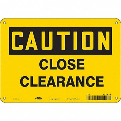 J6962 Traffic Sign 7 in x 10 in Aluminum