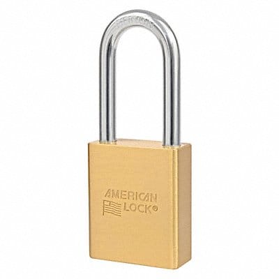 Keyed Padlock 15/16 in Rectangle Gold