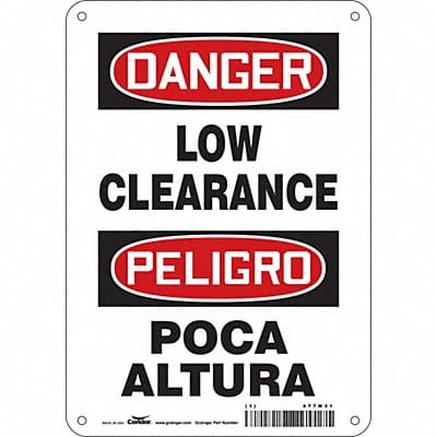 Safety Sign 10 in x 7 in Polyethylene