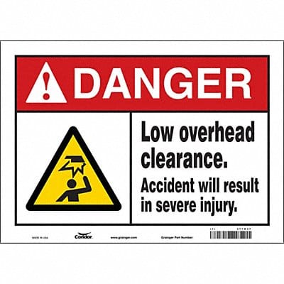 Safety Sign 10 in x 14 in Vinyl