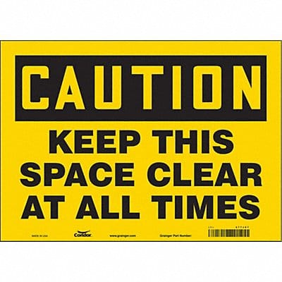 K1581 Safety Sign 10 in x 14 in Vinyl