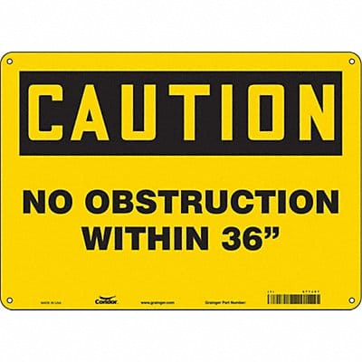 Safety Sign 10 in x 14 in Polyethylene