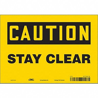 Safety Sign 7 in x 10 in Vinyl