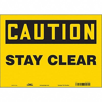 Safety Sign 10 in x 14 in Vinyl