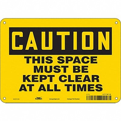 Safety Sign 7 in x 10 in Polyethylene