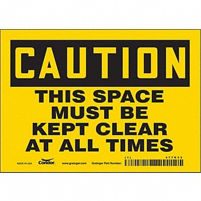 Safety Sign 5 in x 7 in Vinyl