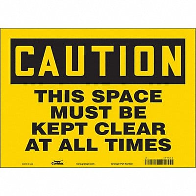 Safety Sign 10 in x 14 in Vinyl