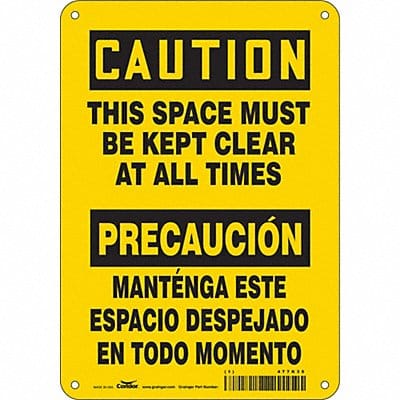 Safety Sign 10 in x 7 in Aluminum