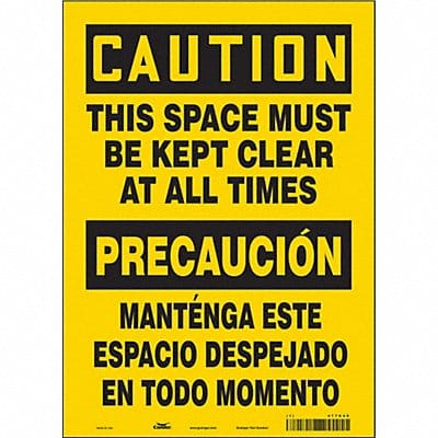 Safety Sign 14 in x 10 in Vinyl