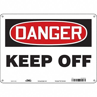 Safety Sign 10 in x 14 in Polyethylene