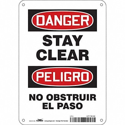 Safety Sign 10 in x 7 in Aluminum