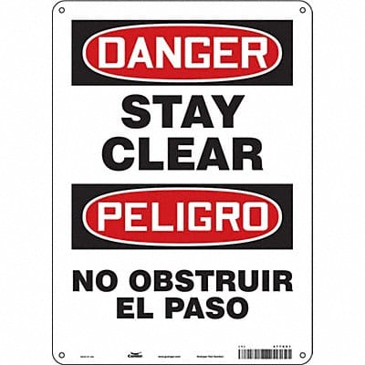 Safety Sign 14 in x 10 in Aluminum