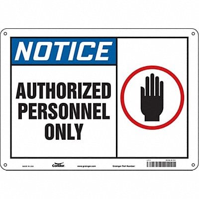 Safety Sign 10 inx14 in Aluminum