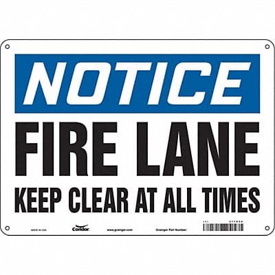 J6994 Safety Sign 10 in x 14 in Polyethylene