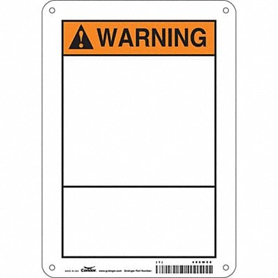 Safety Sign 10 in x 7 in Polyethylene