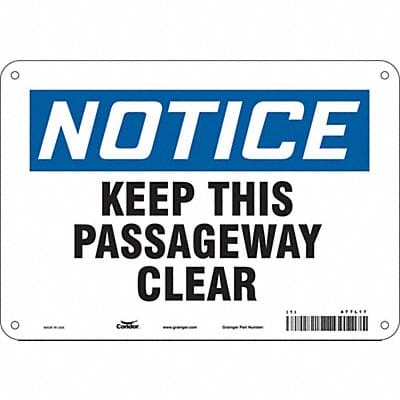 Safety Sign 7 in x 10 in Polyethylene