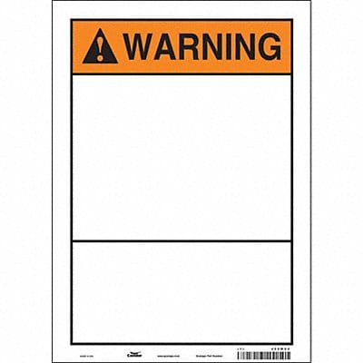 Safety Sign 14 in x 10 in Vinyl