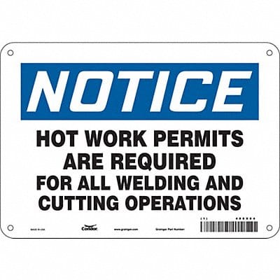 Safety Sign 7 inx10 in Polyethylene