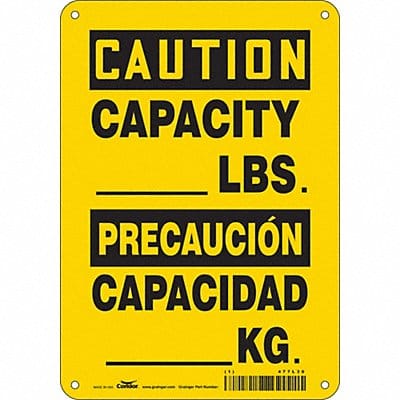 Safety Sign 10 in x 7 in Aluminum