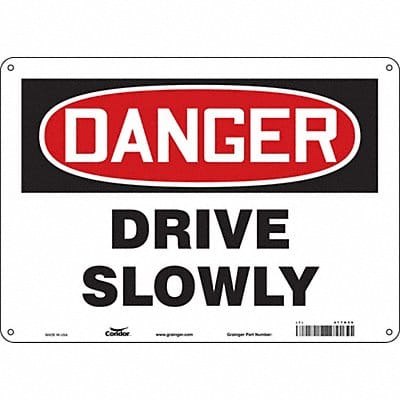 Safety Sign 10 inx14 in Polyethylene