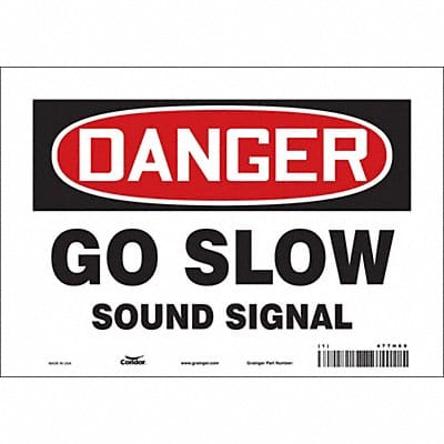 Safety Sign 7 in x 10 in Vinyl