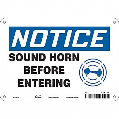 Safety Sign 7 inx10 in Vinyl