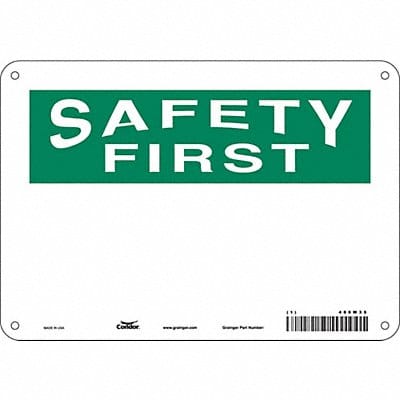 Safety Sign 7 in x 10 in Aluminum