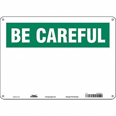 Safety Sign 10 in x 14 in Aluminum