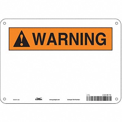 Safety Sign 7 in x 10 in Polyethylene